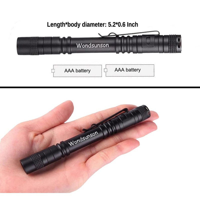 WONDSUNSON 2 x Blue Light Penlight Pen Type Flashlight One