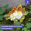 mierEdu - Soundwunder 3D Puzzle Stegosaurus - Interactive 3D Puzzle