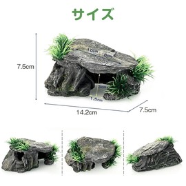 ESJNNK Aquarium Shelter Cave Decoration Cave Rock Reptile Tropical Fish Reptile Turtle Bearded Dragon Lizard Snake etc Amphibian Avian Ornament Resin For Aquarium Rearing Back Dry