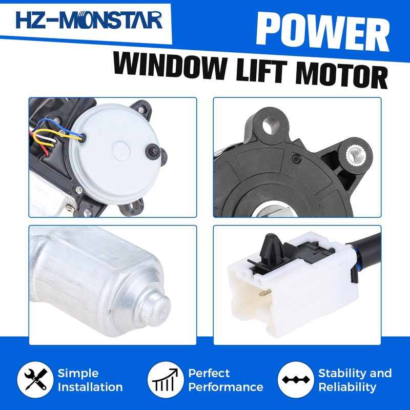 HZ-MONSTAR Power Window Lift Motor Front Left Driver Side Compatible
