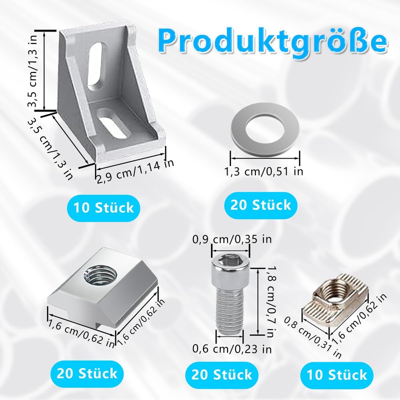 Aluminium Profile Angle, 30 x 30 Angle Connector, Aluminium Profile,