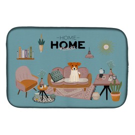 Caroline's Treasures CK7953DDM Jack Russell Terrier Sweet Home Dish Drying Mat Absorbent Dish Drying Mat Pad for Kitchen Counter Dish Drainer Mat for Countertop, 14 x 21", Multicolor
