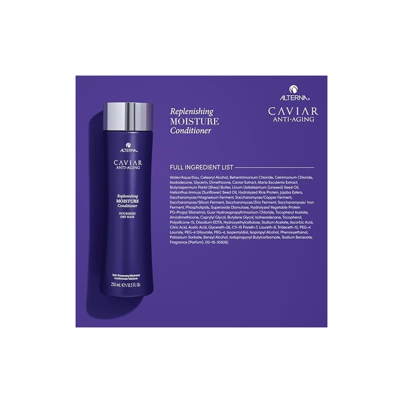 CAVIAR Anti-Aging Replenishing Moisture Shampoo and Conditioner Set, 8.5-Ounce (Packaging