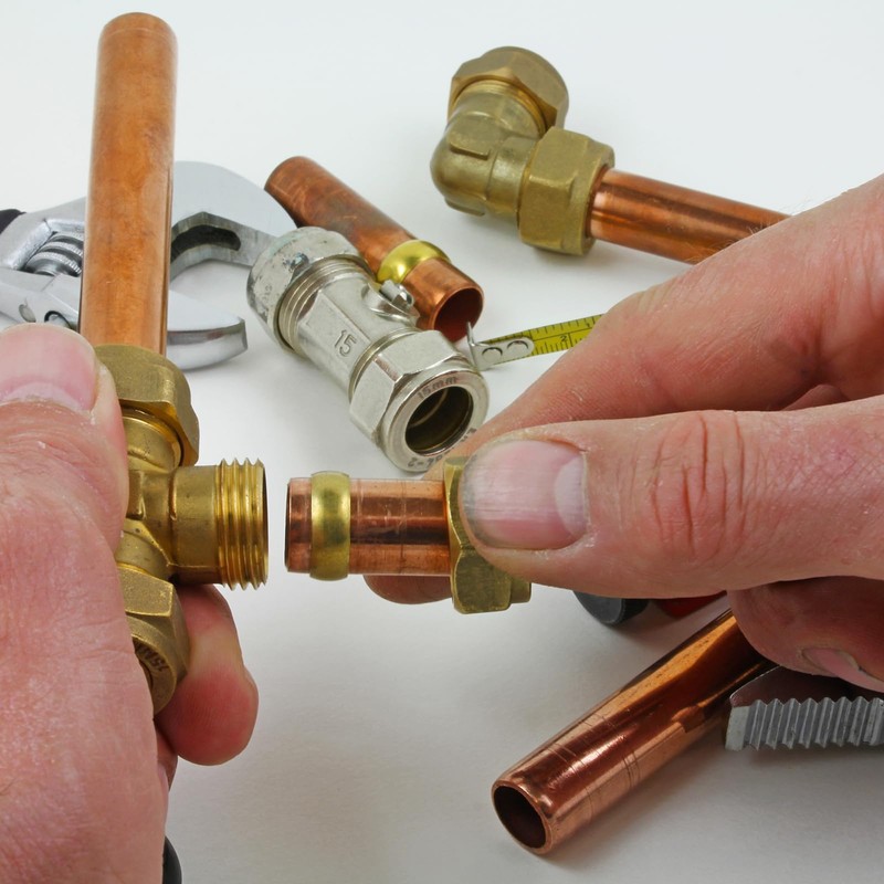 sourcing map 10Pcs Fit for 6mm(1/4") Tube ID Brass Compression