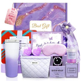 Luxury Spa Gift Basket for Women - Relaxing Birthday, Valentine's & Mother's Day Gifts for Mom/Her/Wife/Girlfriend/Sister/Grandma w/Pashmina Shawl Cozy Blanket & Pampering Essentials
