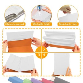 Jeiento 6PCS Bible Covers for Women Men Stretchable Book Sox 9-11inch Washable Cover for Adult Book Sleeve Dustproof Waterproof Book Protector Cover,6 Piece Set