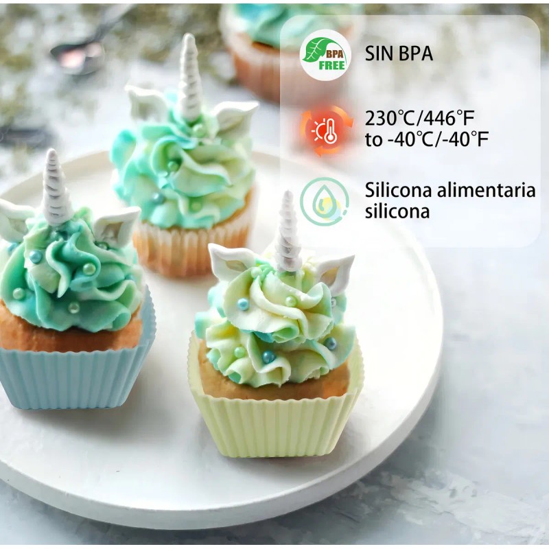 Lohotek Utensilios repostería kit antiadherente alimenticio de silicona reutilizable de