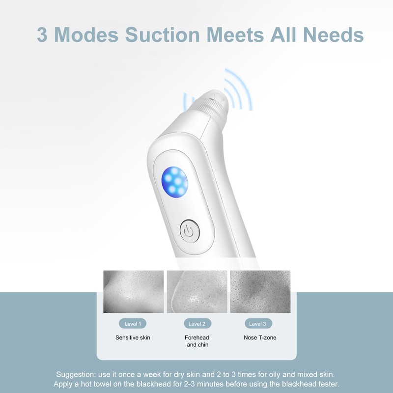KD802 Blackhead Remover Pore Vacuum Pimple Extractor Acne Removal Kit