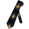 Mason Compass Ties Mens Freemason Neckties Masonic Tie for Men