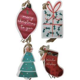 20 Luxury Christmas Shaped Gift Tags - Present Tags (1)