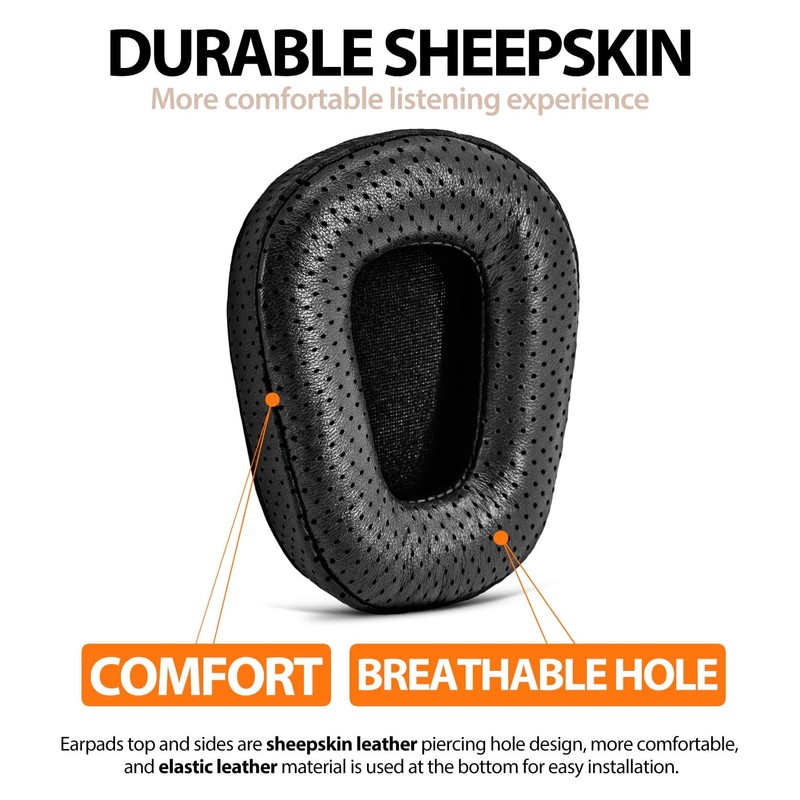 B450-XT B550-XT Replacement Ear Pads Sheepskin Leather Ear Cushion Compatible