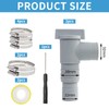 Maintenance tap, 2 pieces shut-off valve for pools with 32