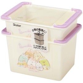 Skater MBSK1-A Sumikko Gurashi Mini Stackable Basket, Set of 2, 4.6 x 3.3 x 3.1 inches (11.7 x 8.4 x 7.8 cm)