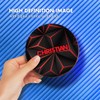 1 x Round Coaster - Name Christian Gamer Black Red