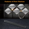 TI-EDC Pure Titanium Bead Ball Chain Necklace, Jewelry Chain Adjustable