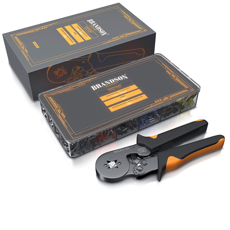 Brandson – Crimping Pliers Set 0.25-10mm2 – Ratchet Lock -