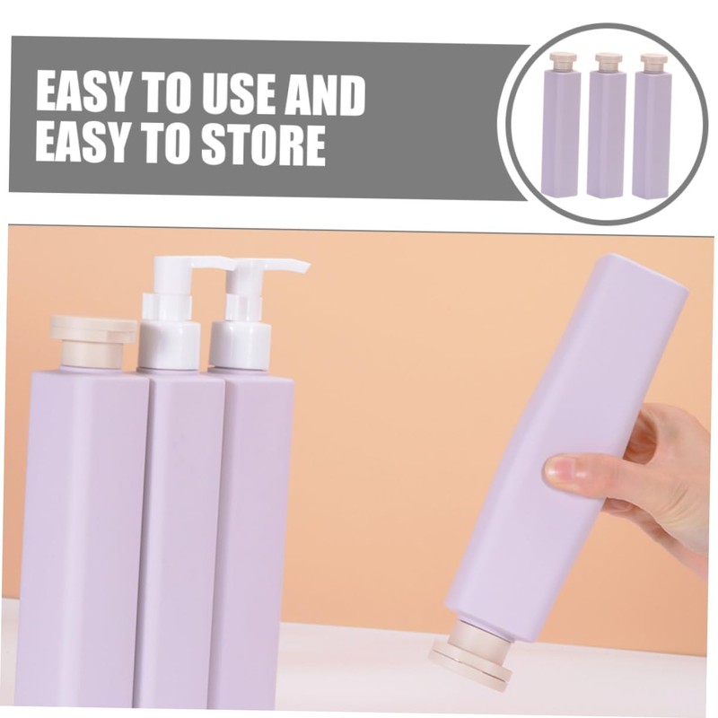 OHPHCALL 3pcs Travel Bottles Refillable Squeezable Containers Leakproof Shampoo Conditioner