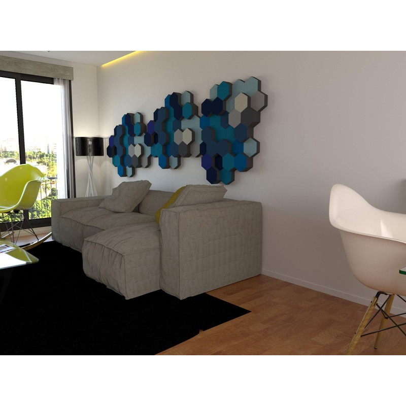 PolySound Sound Insulation Wall and Broadband Absorber Eco Hexagon Diameter
