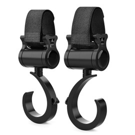 Stroller Hook, Popular! Can be used as a stroller luggage hook, bicycle handle or suitcase. Recommended Multi Hooks, 360 Degree Rotation (Set of 2)