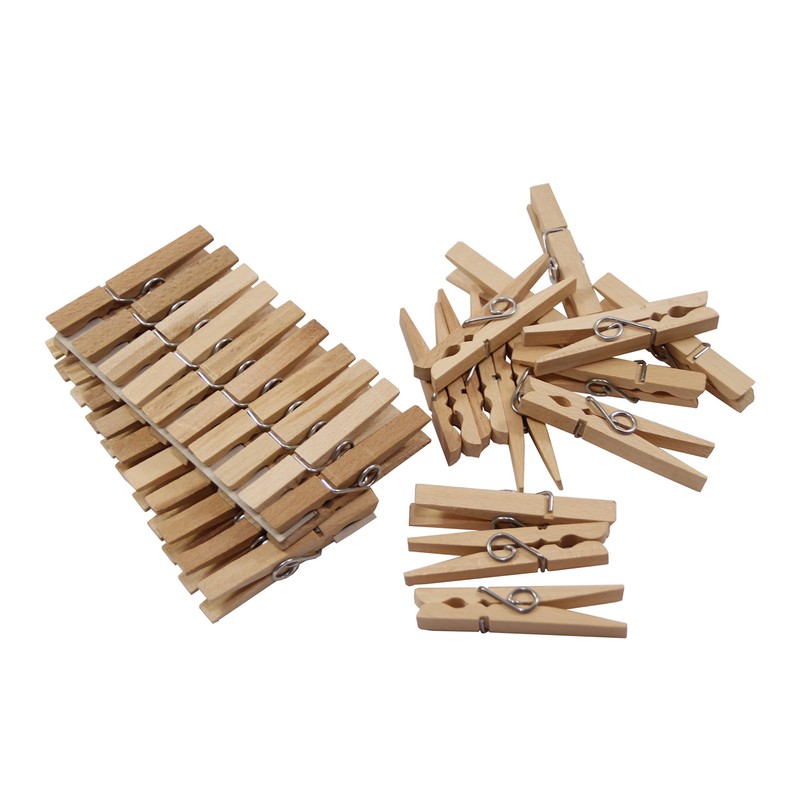 Haushalt-Krausse Helo Wooden Clothes Pegs with Outer Ring Spring Pack