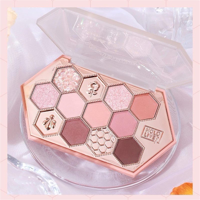 YAYAMIYA Cute Honeycomb 12 Color Makeup Palette, Eye Shadow Palette,
