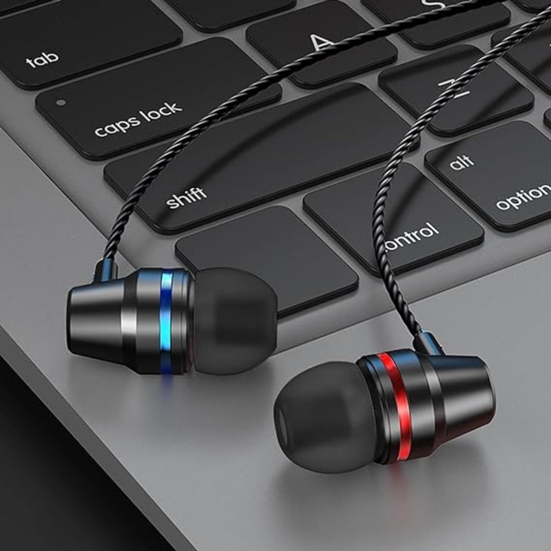 3.5mm Wired Headphone Super Heavy Bass Headset Earphone Stereo Earbuds
