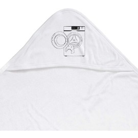 Azeeda 'Open Washing Machine' Baby Hooded Towel (HT00035081)