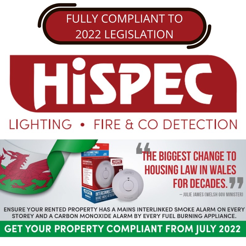 Hispec Electrical Products Limited HSSA/HE/FF Detector, 240 V, White