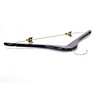 Quality Black Wooden Skirt Hangers with Clips, 20-Pack Smooth Solid