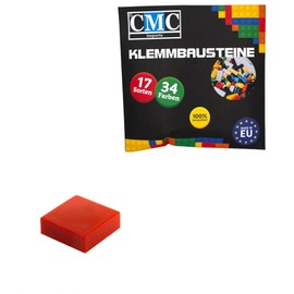 100 x Clamping Blocks Tiles Building Blocks 1 x 1 Nubs Compatible 34 Colours Free Choice of Colours (620 - Red)