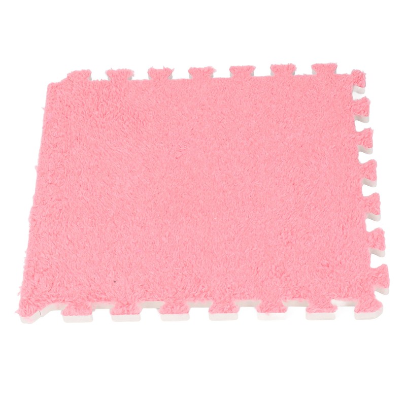 10pcs Plush Foam Floor Mat Thickened Cuttable Interlocking Carpet Tiles