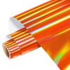WRAPXPERT Holographic Vinyl Roll Orange, Holographic Permanent Vinyl Orange Glossy
