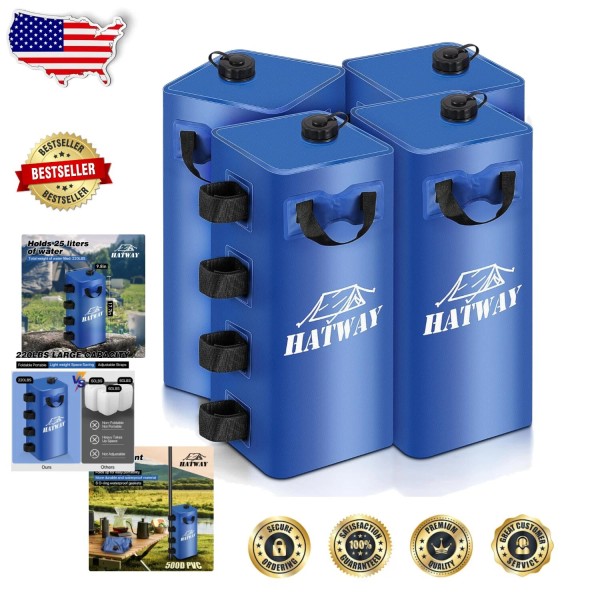 Durable 220 lbs Canopy Water Weight Bags Set of 4