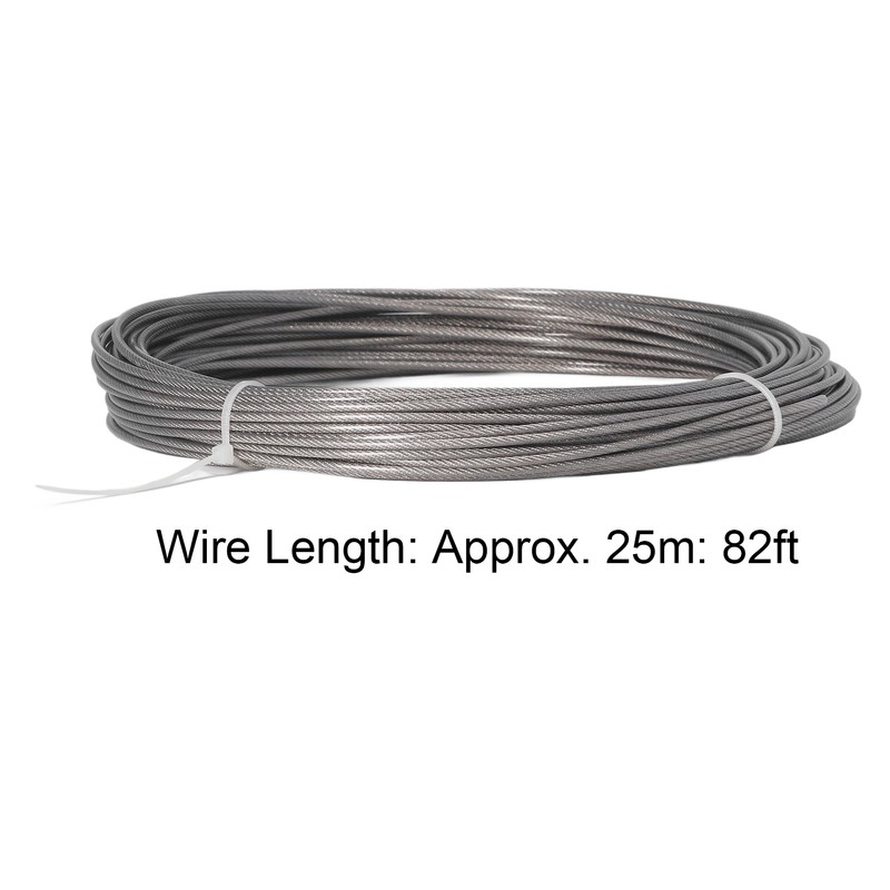 Stainless Steel Wire Rope Set Rust Proof Prevent Corrosion PVC