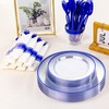 SUT 350 Pcs Blue and Clear Plastic Dinnerware Set for