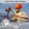 fallingstar 50 Pcs Solar Panel Mid Clamps 1.06 Inch Aluminum