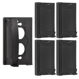 BESTTEN 5 Pack Outdoor Outlet Cover for Duplex Receptacles, Weatherproof Design Auto-Closing Lid, UL Listed, Black, H4.65” x W2.87” x D0.71”