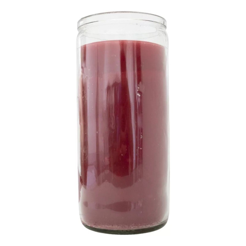 CEB 4 Veladoras Rojas De Parafina Vaso Jumbo