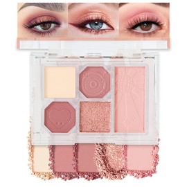 Hxssll 5 Colors Eyeshadow Palette Makeup, Matte Shimmer Eye Shadow Palette, Long Lasting Naturing-Looking, paleta de sombras de ojos,Everyday to Eye Makeup Looks,Vegan & Cruelty-free 02#