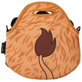 Fringoo® Kids Lunch Bag - Made from Neoprene Thermal Insulated Material - School Lunch Bag - Zipped Pocket Shoulder Strap (Lion)