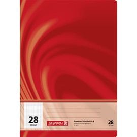 Brunnen Vivendi 104442802 School Notebook A4 (5 mm Squared with Margin 32 Sheets Line Style 28)