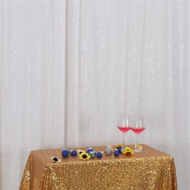 Eternal Beauty 122x213cm White Shinny Sequin Photography Backdrop Party Prom Wedding Youtobe Banquet Photo Background (4x7 feet)