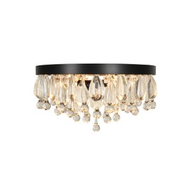 Kenroy Home Cascade 3-Light Flush Mount - Black