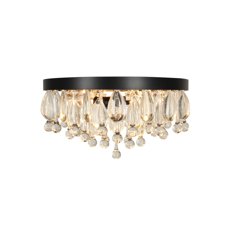 Kenroy Home Cascade 3-Light Flush Mount - Black