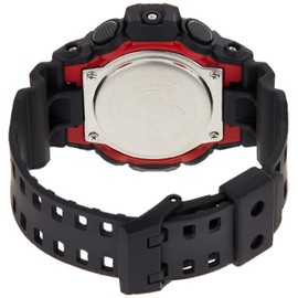 G-SHOCK GA700-1A Mens Black/Red Analog/Digital Watch with Black Band