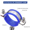 sourcing map Stainless Steel Pipe Supports Wall Mount Ceiling Mount