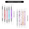 10PCS Nail Art Gel Carving Pen Rhinestone Handle Silicone Nail