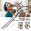 FOGOSP Curved Thinning Shears 7'' Curve Fluffers Scissors Professional Curved