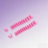 SXVME Uñas postizas acrílicas naturales, semitransparentes, cuadradas, cortas y brillantes,
