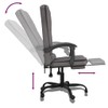 YAFF Massage Reclining Office Chair Gray Faux Leather-9775